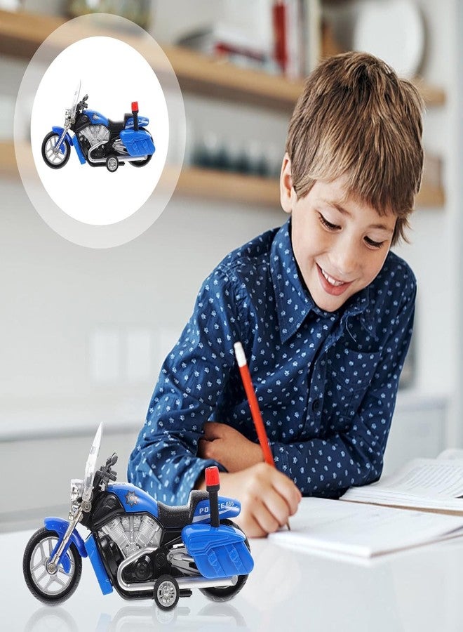 Fezeedi Blue Diecast Motorcycle Toy Bike Scale Model,Pull Back Vehicles Alloy Simulation Superbike with Lights and Sound Also for Car Dashboard,Kids,Adult (Multi Color) - Image 3